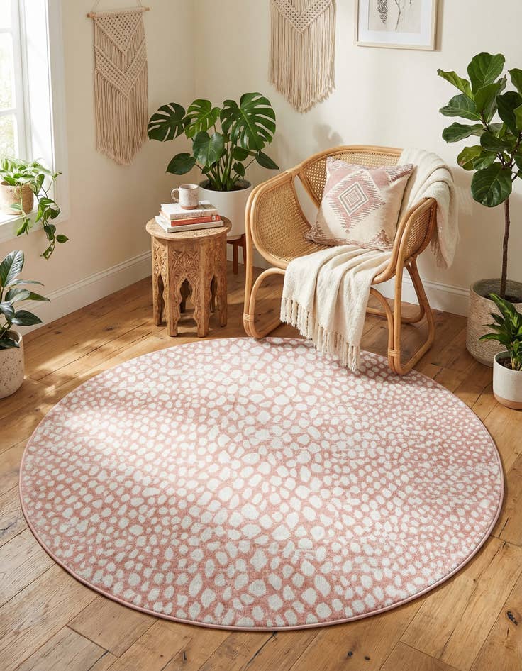 Detail image of 5' 3 x 5' 3 Kamala Washable Round Rug