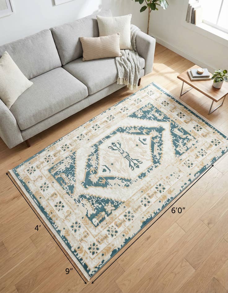 Detail image of 4' x 6' Nain Design Rug