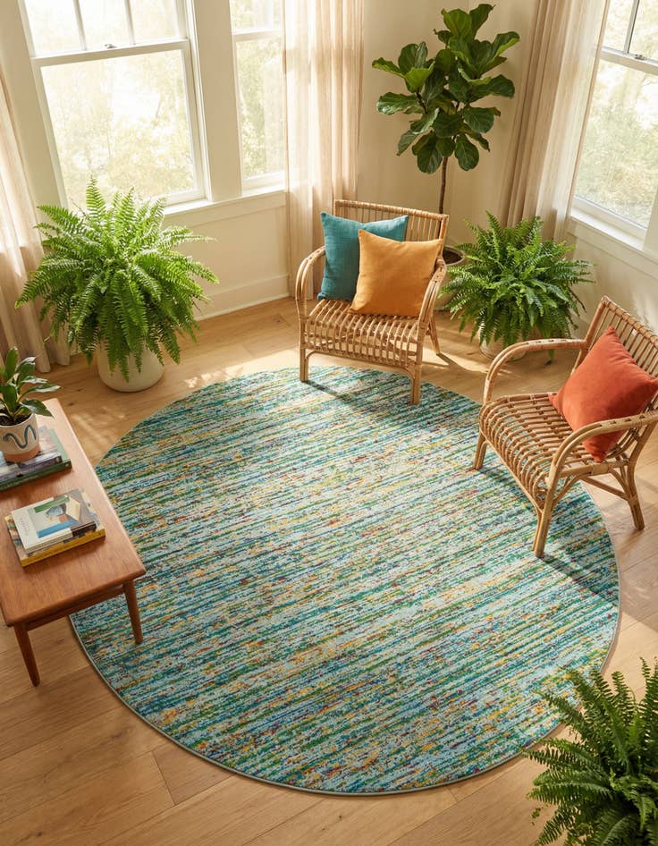 Detail image of 7' 10 x 7' 10 Calypso Round Rug