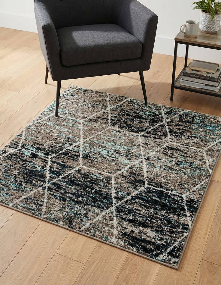 Detail image of 3' x 3' Trellis Frieze Square Rug