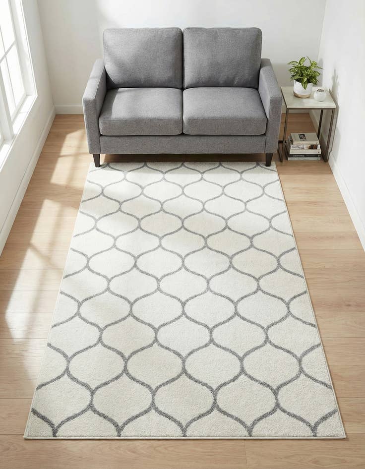 Detail image of 4' x 6' Lattice Frieze Rug