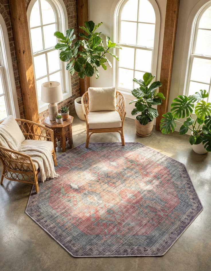 Detail image of 7' 10 x 7' 10  Washable Sisu Octagon Rug