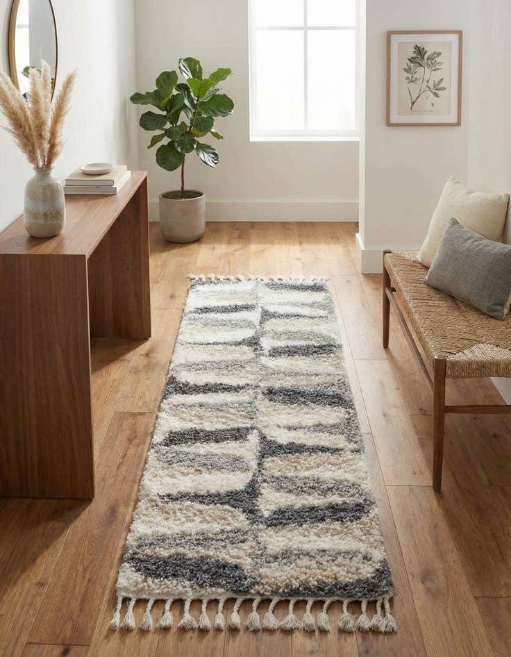 Detail image of 2' 2 x 6' Athena Shag Runner Rug