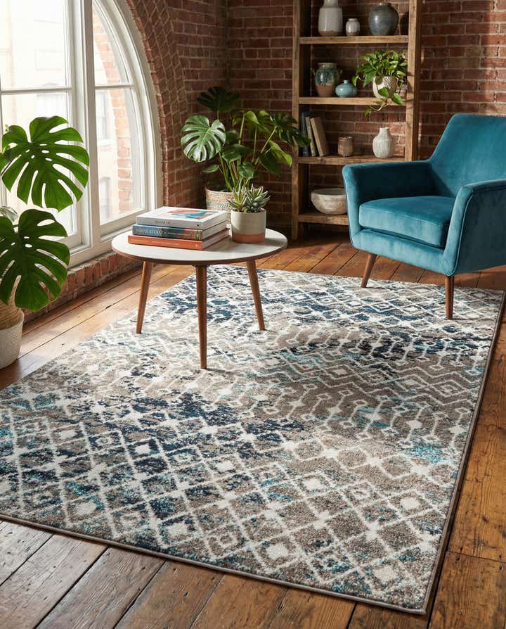 4' x 6' Moroccan Trellis Rug