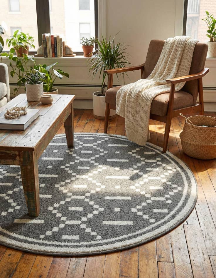 Detail image of 4' x 4' Oslo Round Rug