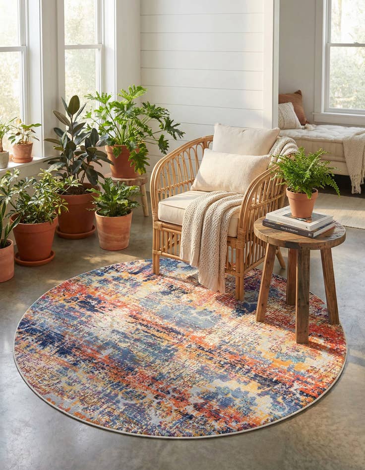 Detail image of 5' x 5' Budapest Round Rug