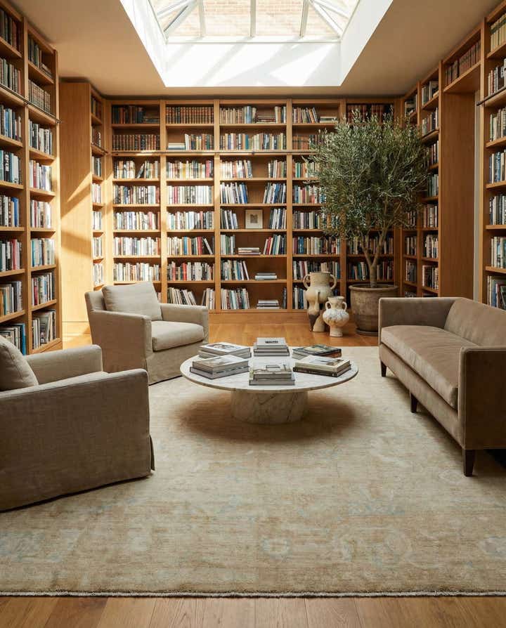 9' 2 x 12' 1 Hand Knotted Oushak Wool Rug