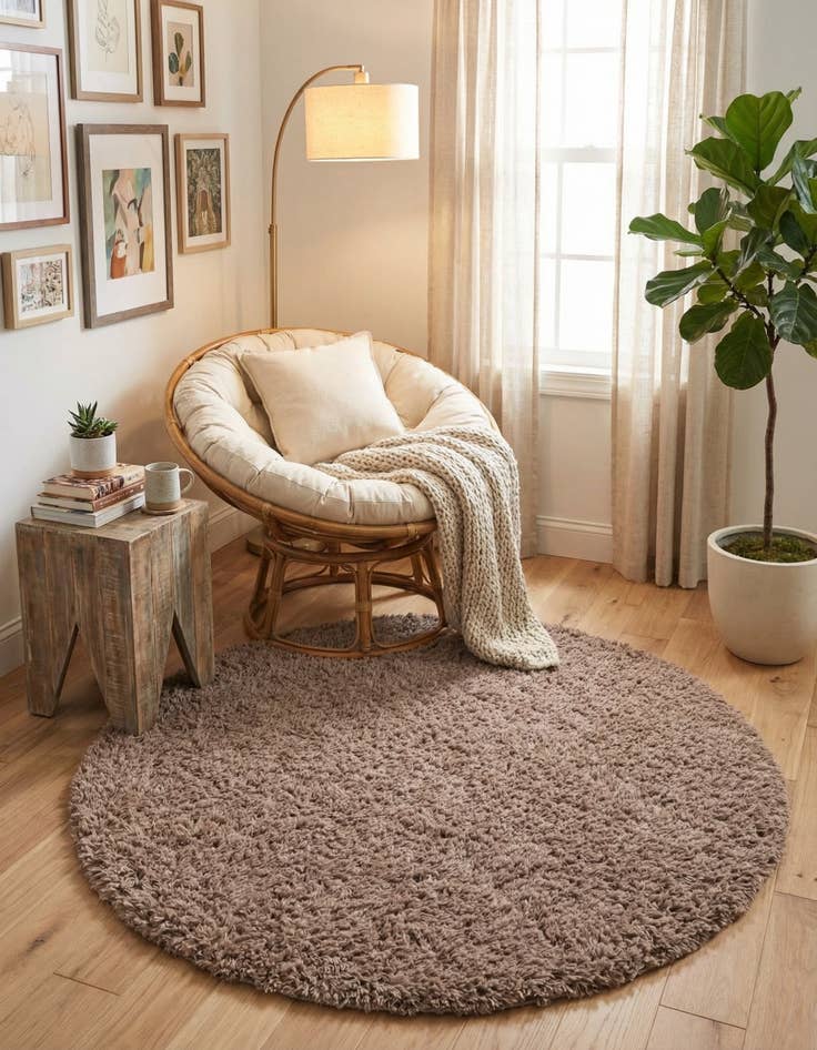 Detail image of  4' x 4' Infinity Shag Round Rug