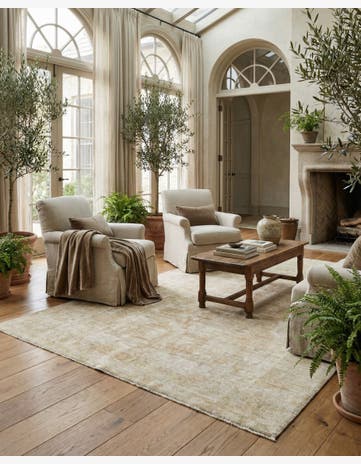 5' 1 x 7' 11 Hand Knotted Oushak Wool Rug