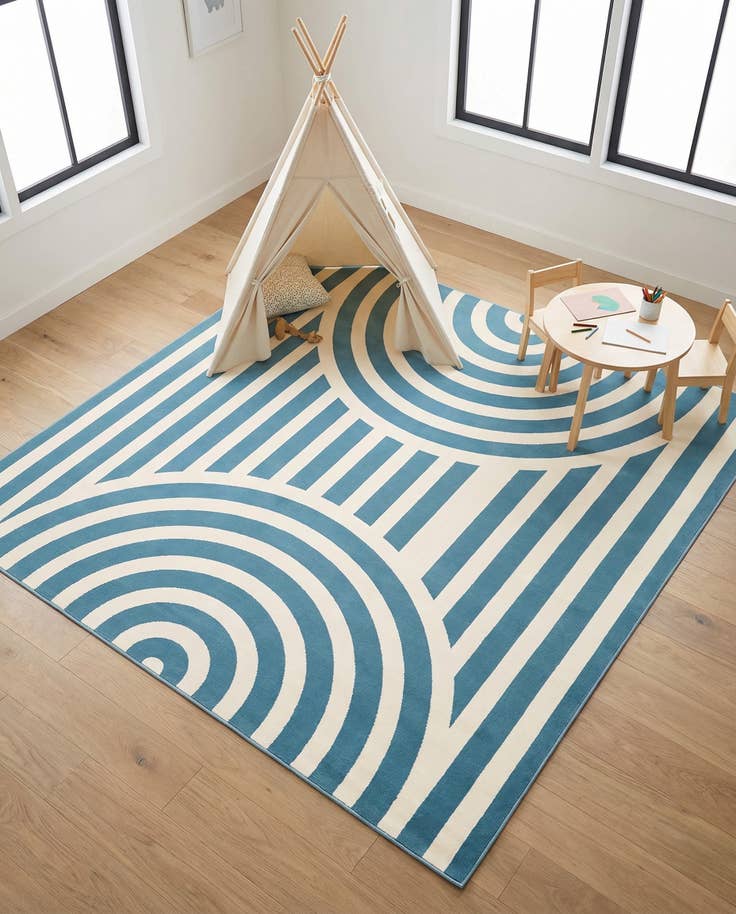 Detail image of 7' 10 x 7' 10 Whimsy Kids Square Rug