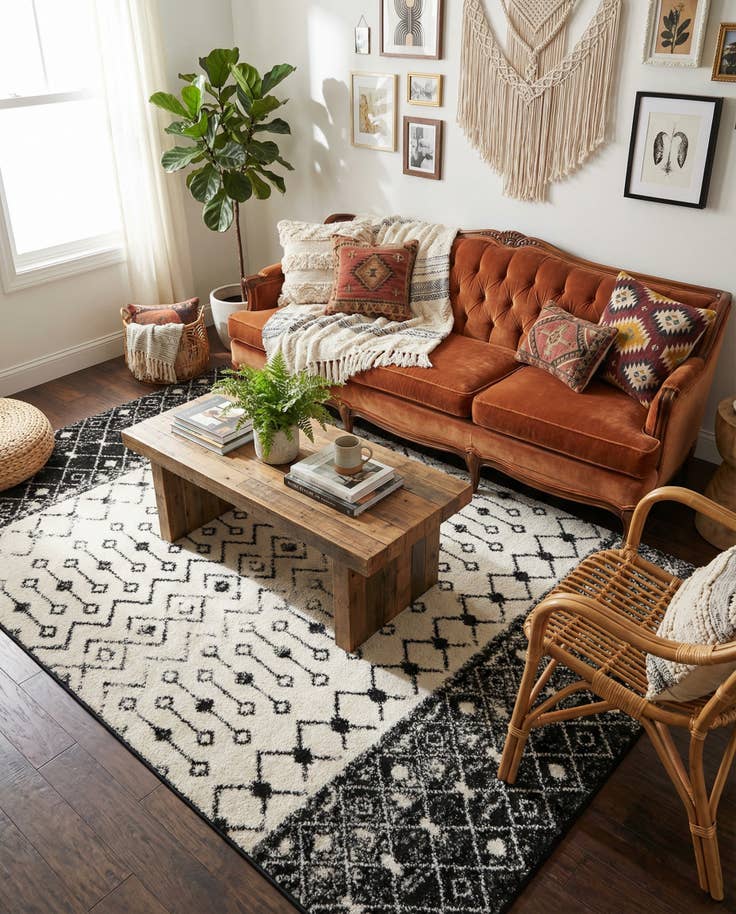 Detailansicht von 160cm x 245cm Moroccan Trellis Teppich