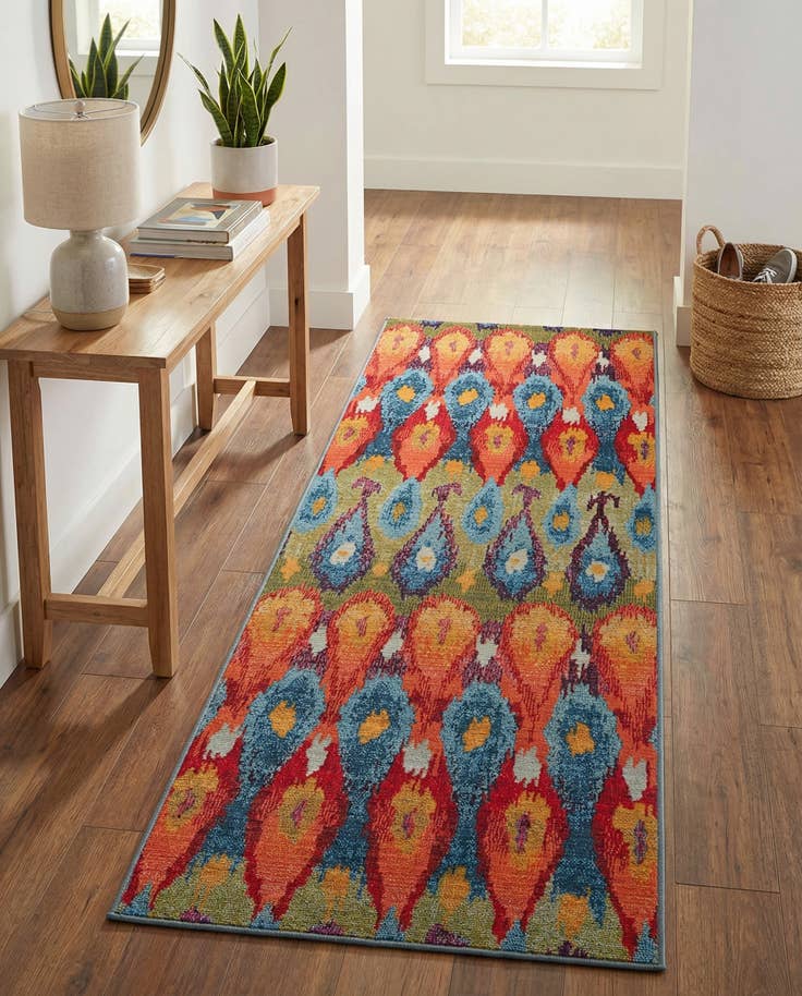 Detail image of 2' 7 x 7' Easy-Clean Modern Indoor / Outdoor Runner Rug