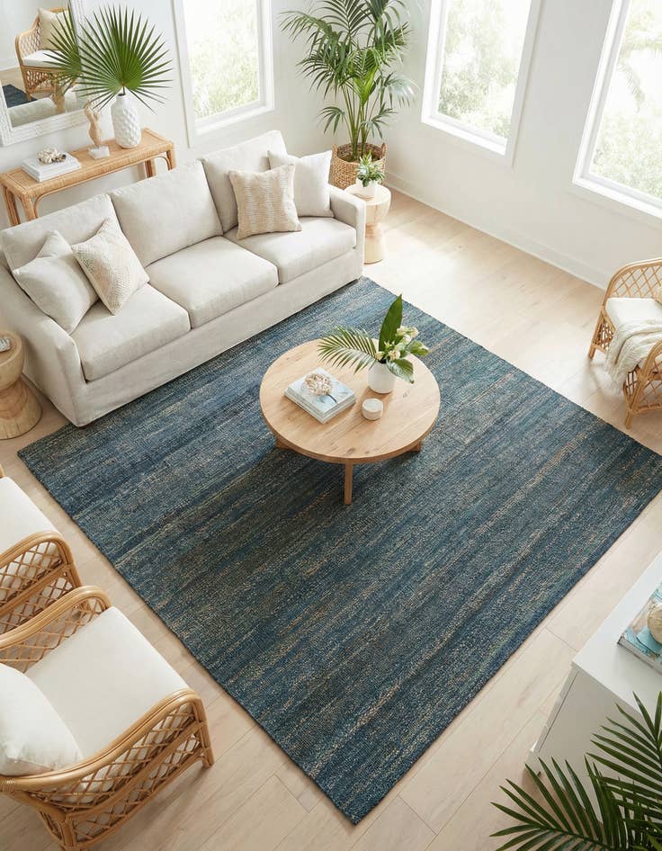 Detail image of 7' 10 x 7' 10  Hand Woven Palm Beach Jute Square Rug