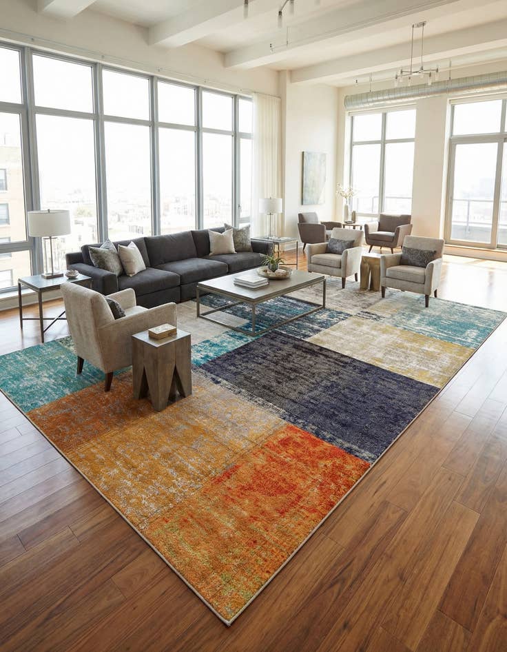 Detail image of 9' 10 x 14' Washable Vivid Rug