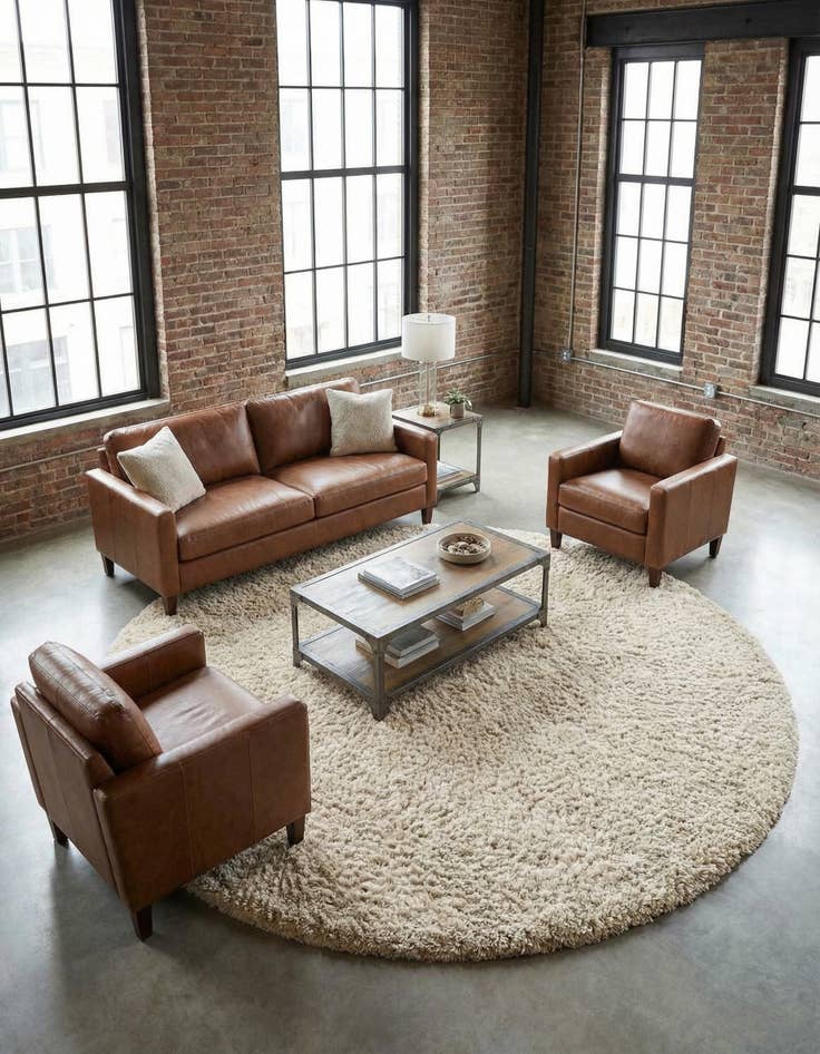 Detail image of 8' x 8' Infinity Shag Round Rug