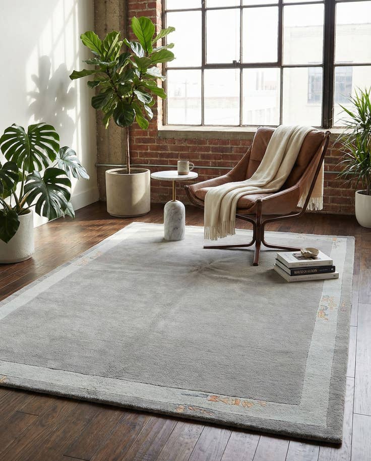 Detail image of 4' 8 x 6' 7 Hand Knotted Nepal Wool Rug