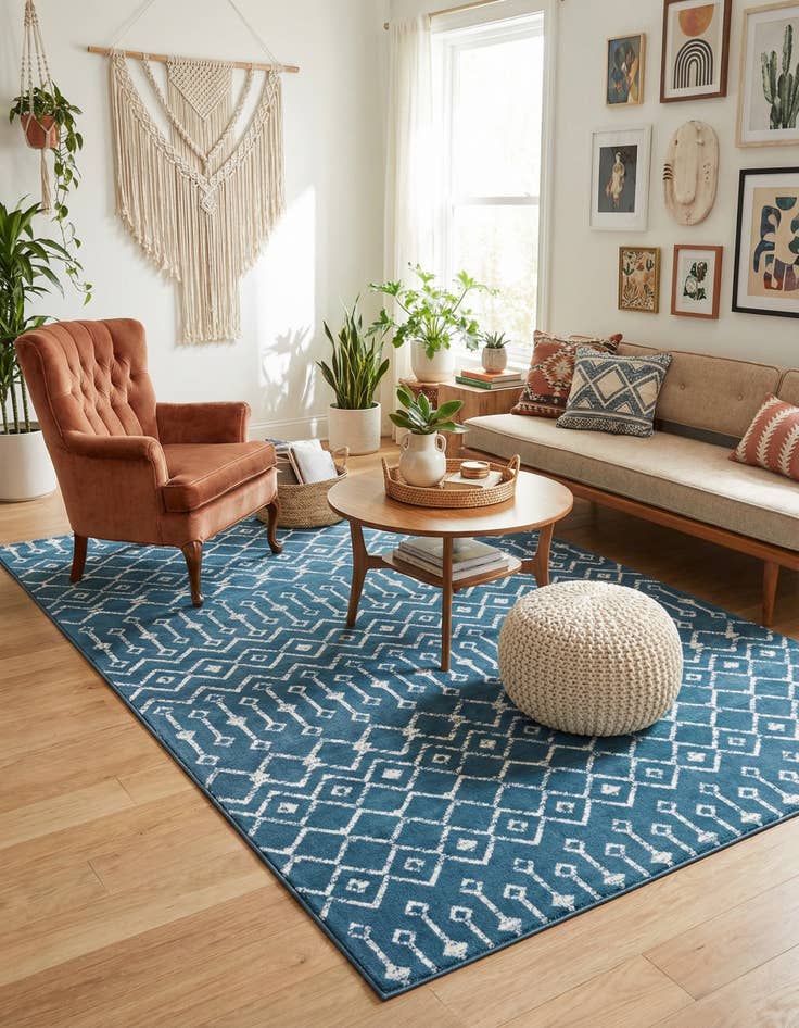 Detail image of 6' x 9' Kasbah Trellis Rug