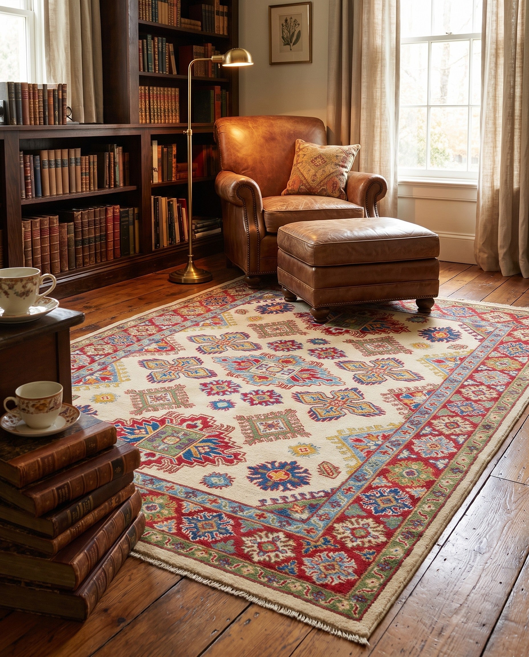 Detail image 3 of 10: 5' 3 x 6' 9 Hand Knotted Kazak Rug