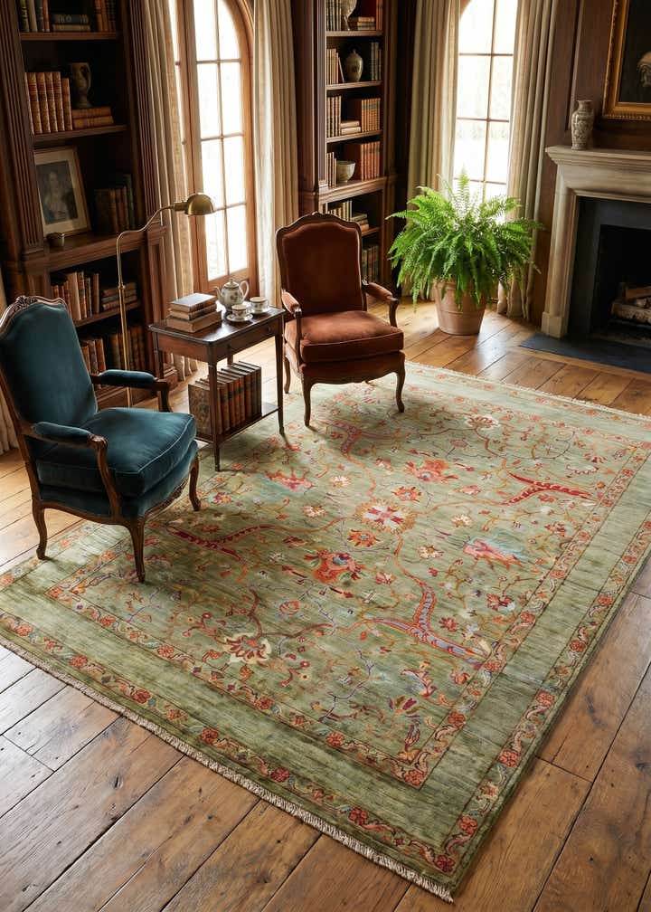 5' 1 x 6' 8 Hand Knotted Ariana Ziegler Rug
