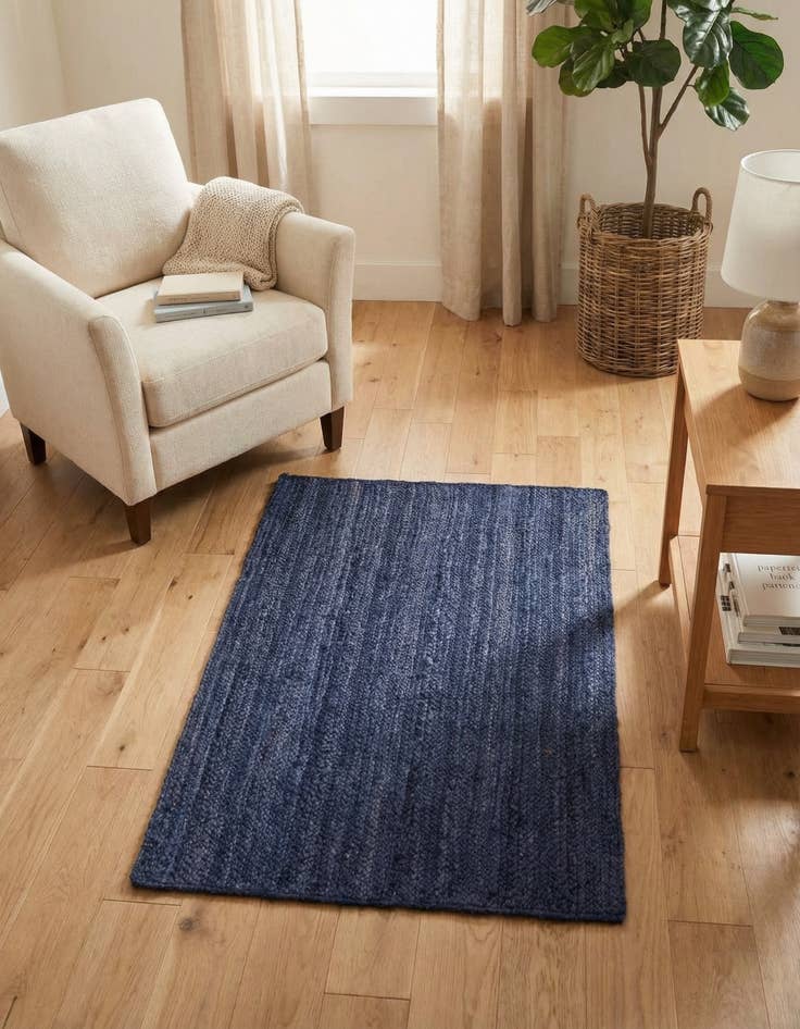 Detail image of 3' 3 x 5' 1 Handmade Braided Jute Rug