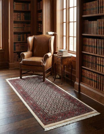 2' 4 x 4' 10 Bidjar With Silk Runner Rug