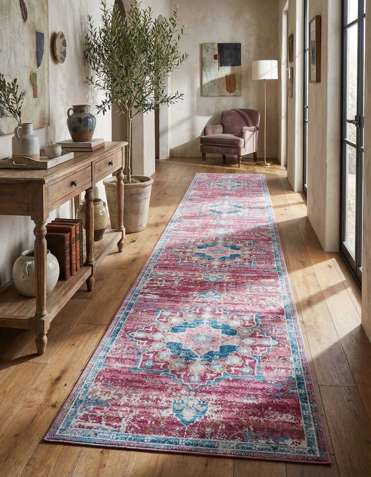 Detail image of 2' x 13'  Washable Renaissance Runner Rug