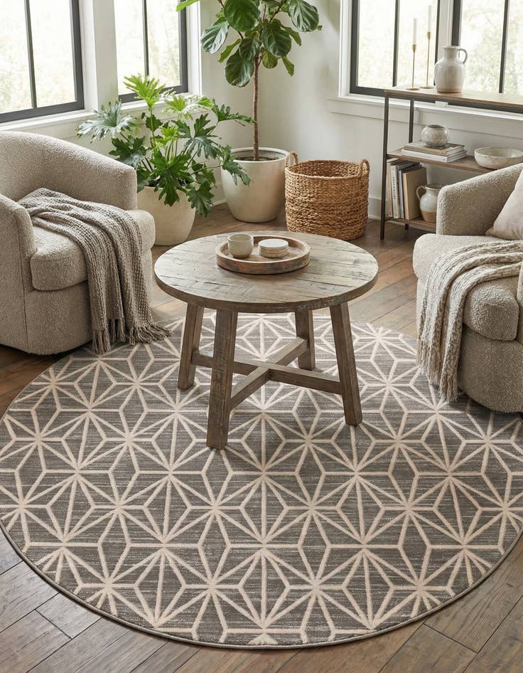 Detail image of 5' 3 x 5' 3 Uptown Fifth Avenue Round Rug