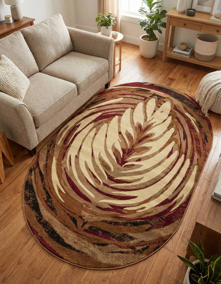 Detail image of 5' 3 x 8' Cafe Oval Rug