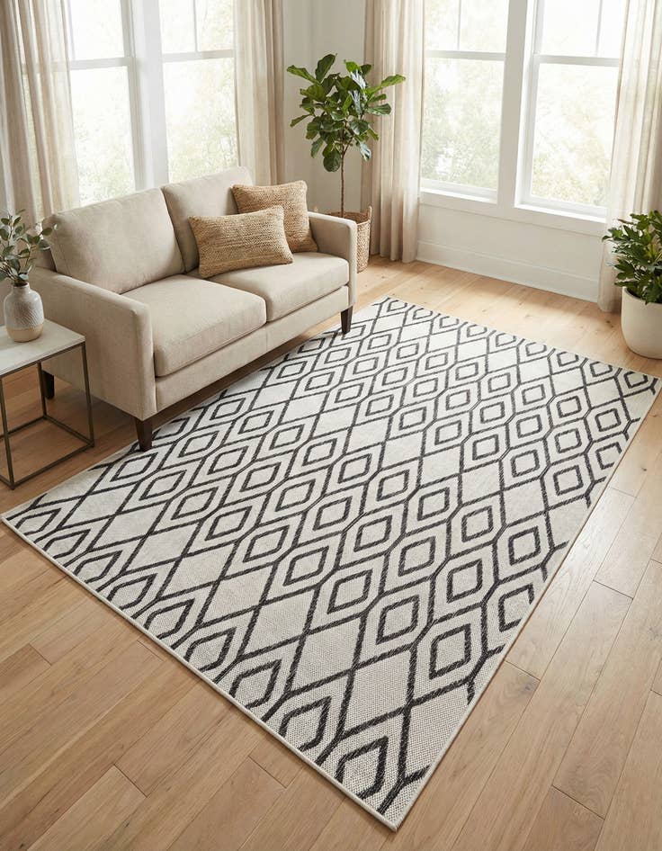 Detail image of 5' 3 x 8' Easy-Clean Jill Zarin Turks and Caicos Indoor / Outdoor Rug