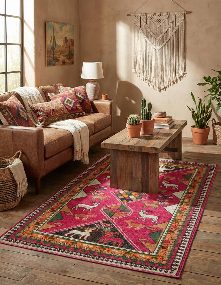 Detail image of 5' x 8' Washable Mesa Rug