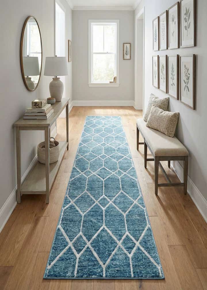 3' x 19' 8 Lattice Trellis Runner Rug