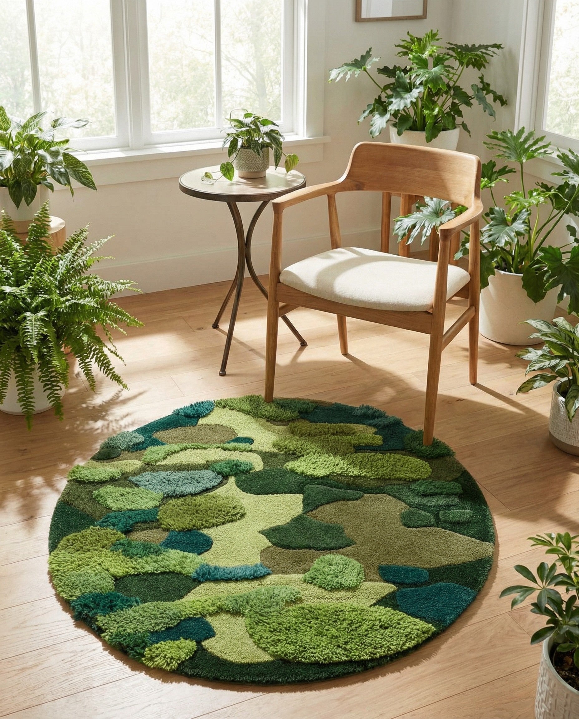 3' 1 x 3' 1 Moss Garden Round Rug