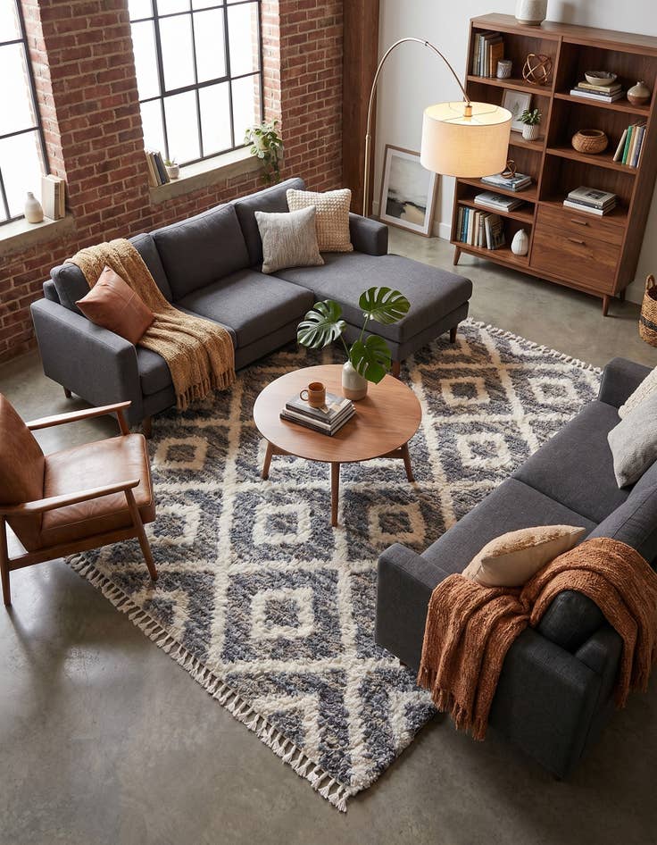 Detail image of 8' x 8' Lagom Shag Square Rug