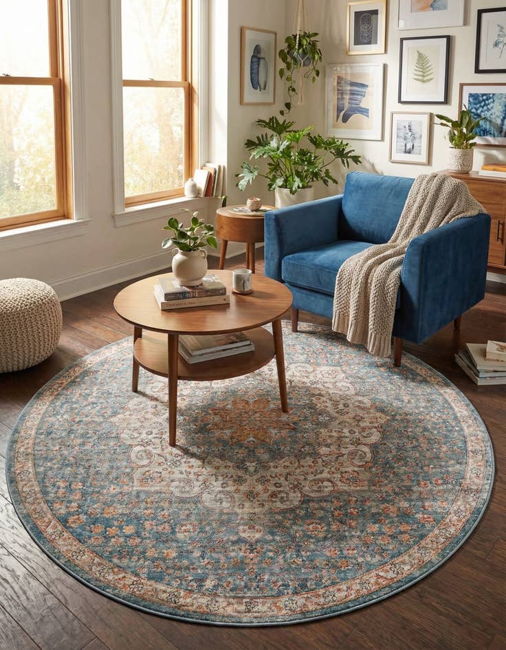 Detail image of 6' x 6' Newport Round Rug