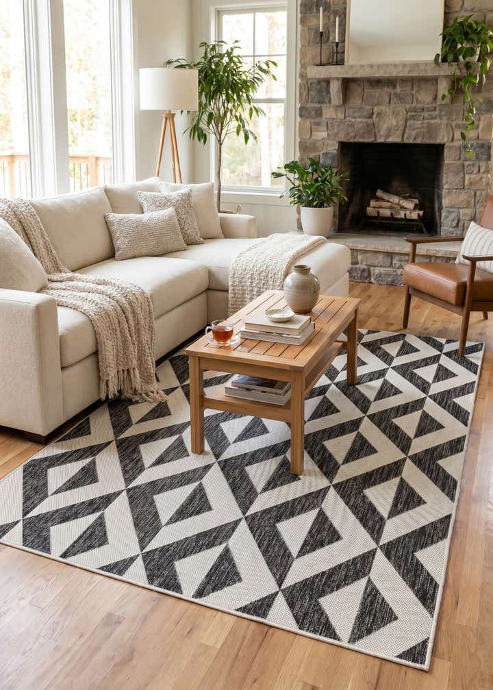 5' 3 x 8' Easy-Clean Jill Zarin Napa Indoor / Outdoor Rug