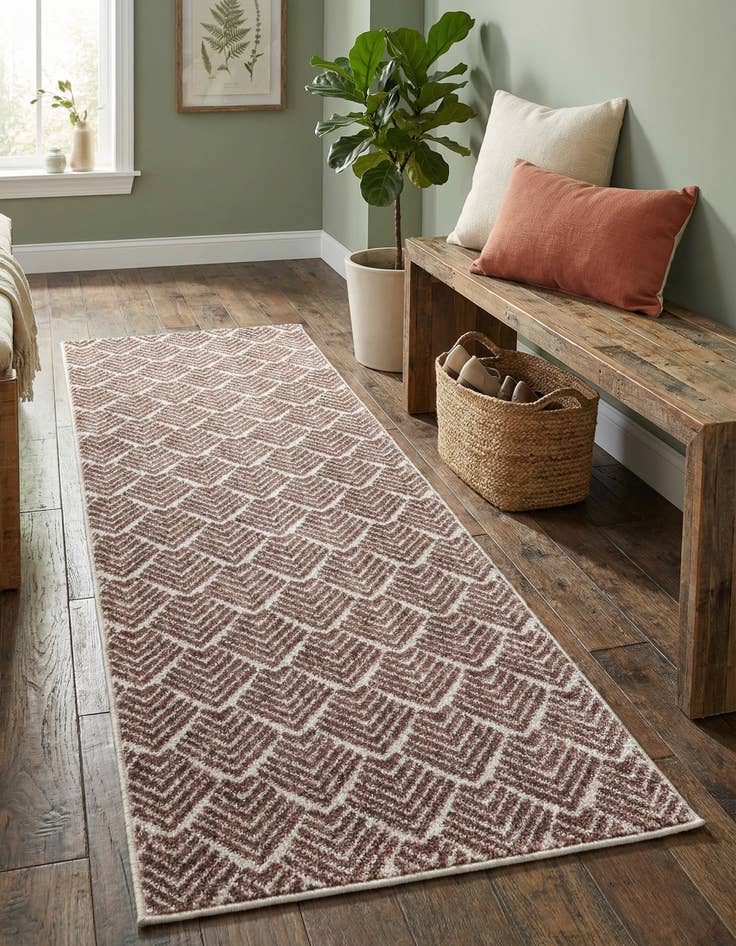 Detail image of 2' x 6' Eco Trellis Runner Rug
