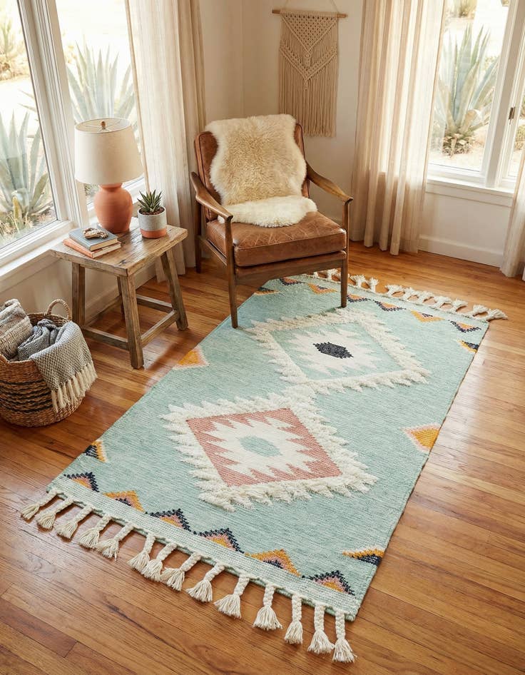 Detail image of 3' 3 x 5' 1 Hand Woven Arizona Wool Rug