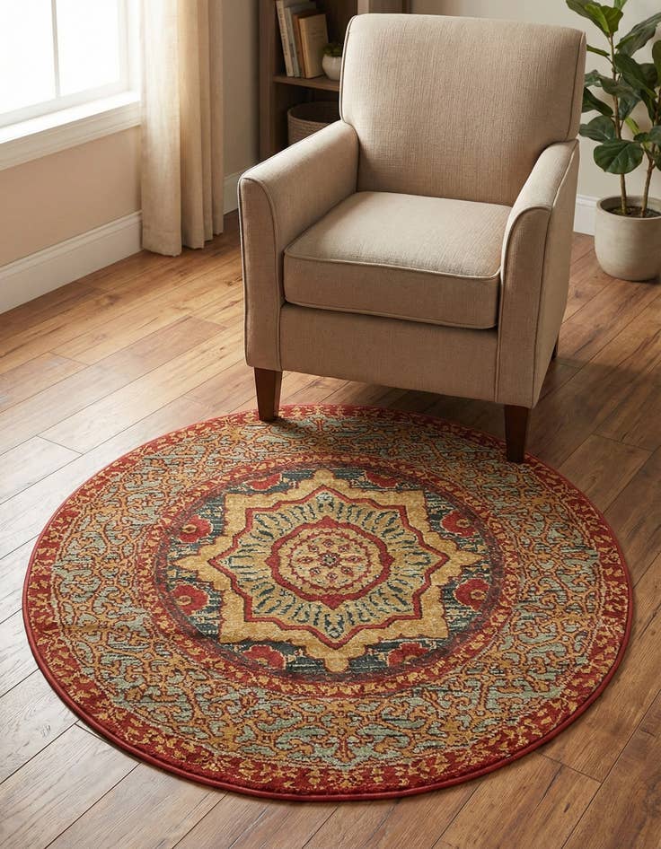 Detail image of 3' x 3' Mamluk Round Rug