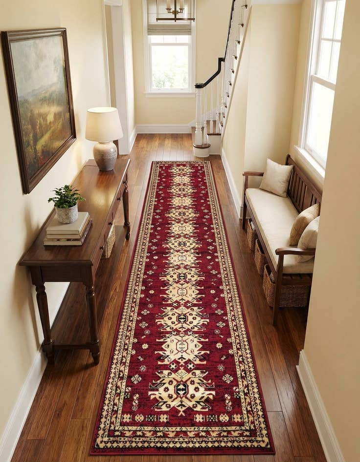 Detail image of 3' x 16' 5 Heris Runner Rug