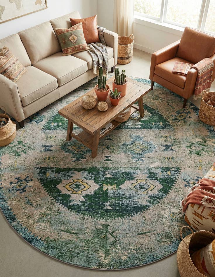 Detail image of 8' x 8'  Washable Alta Round Rug