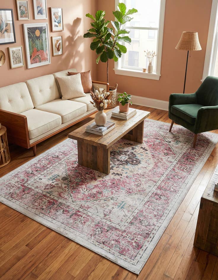 Detail image of 6' x 9'  Washable Yara Rug