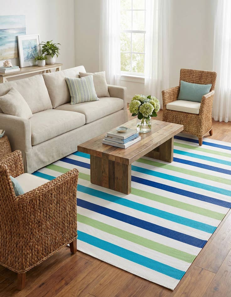 Detail image of 7' 10 x 10' Washable Vista Breeze Indoor / Outdoor Rug