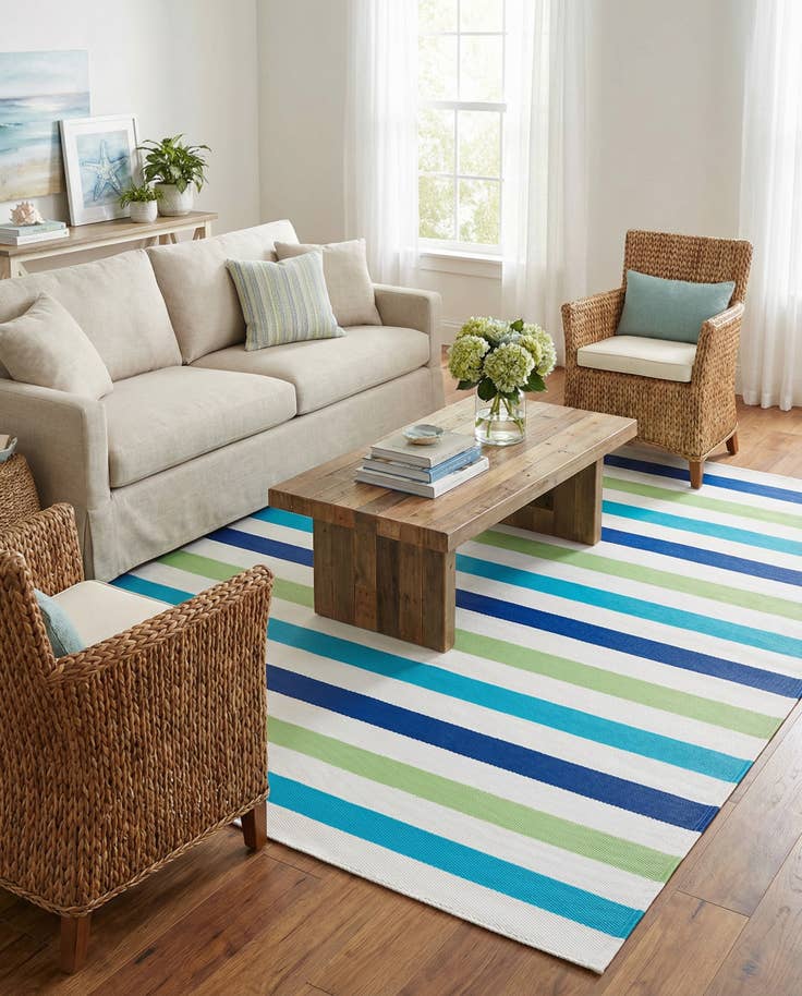 Detail image of 7' 10 x 10' Easy-Clean Vista Breeze Indoor / Outdoor Rug