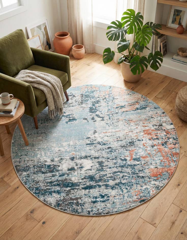Detail image of 7' x 7' Leipzig Round Rug