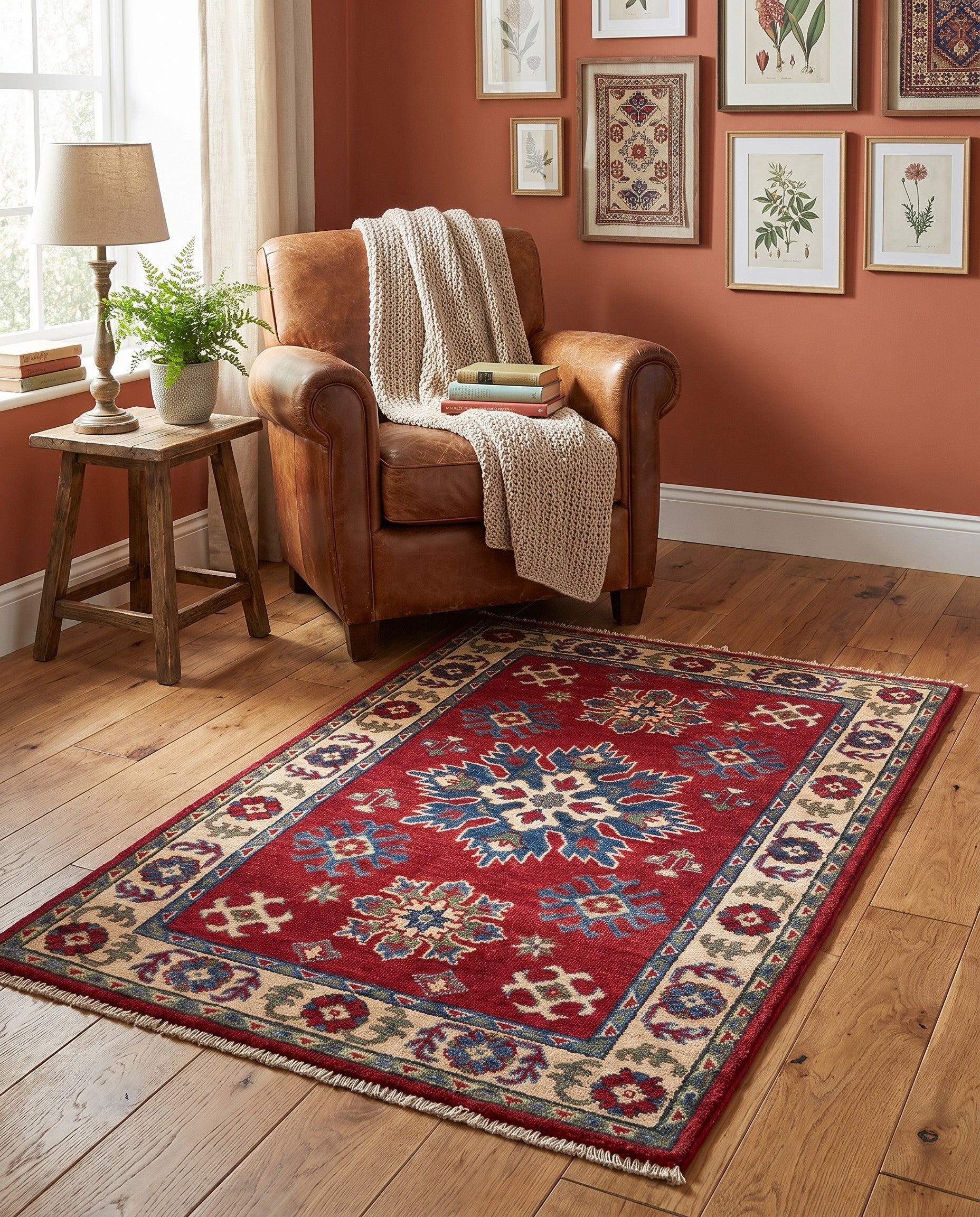 Detail image 3 of 10: 2' 8 x 4' 2 Hand Knotted Kazak Rug