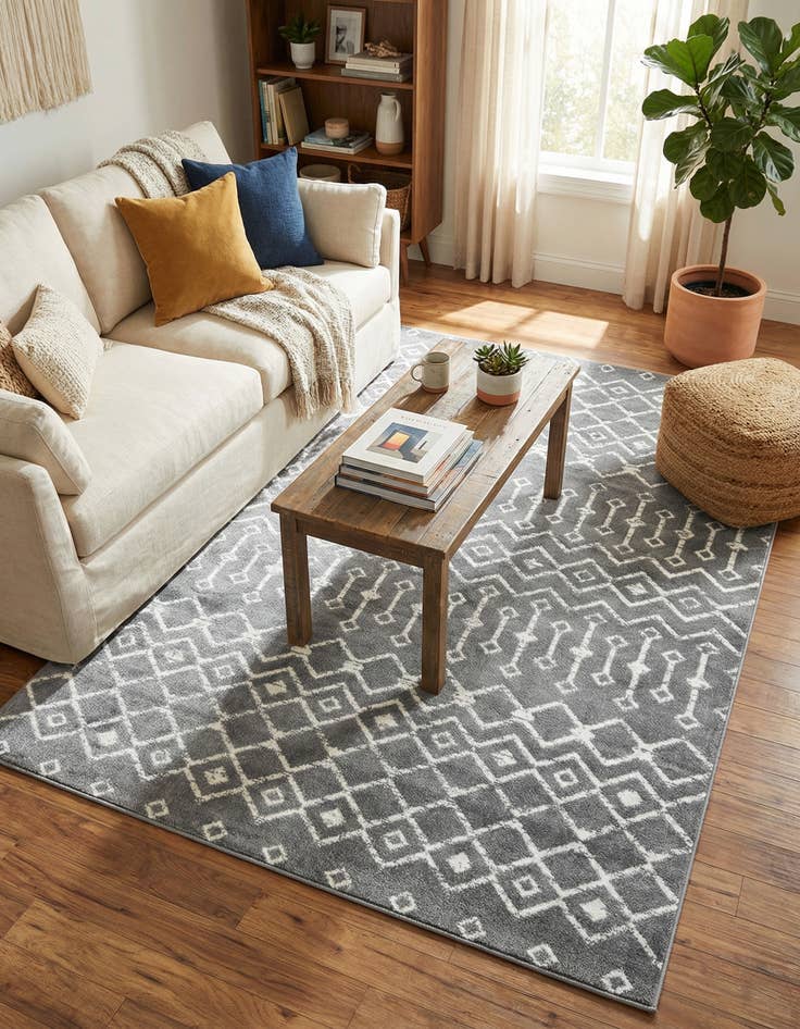 Detail image of 5' 3 x 8' Kasbah Trellis Rug