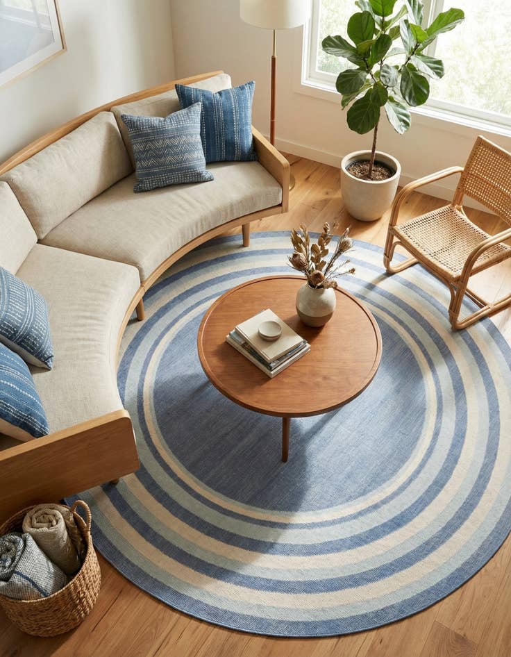 Detail image of 7' x 7' Lotus Round Rug