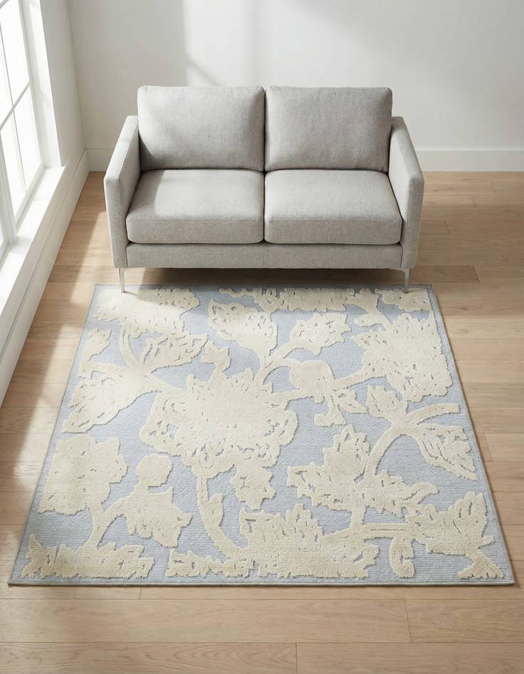 Detail image of 5' 3 x 5' 3  Washable Aruba Indoor / Outdoor Square Rug