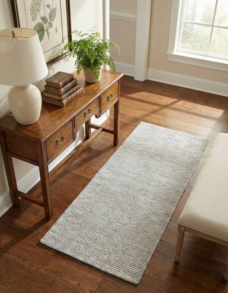 Detail image of 2' x 4' 1 Hand Woven Jill Zarin English Manor Farmhouse Wool Runner Rug