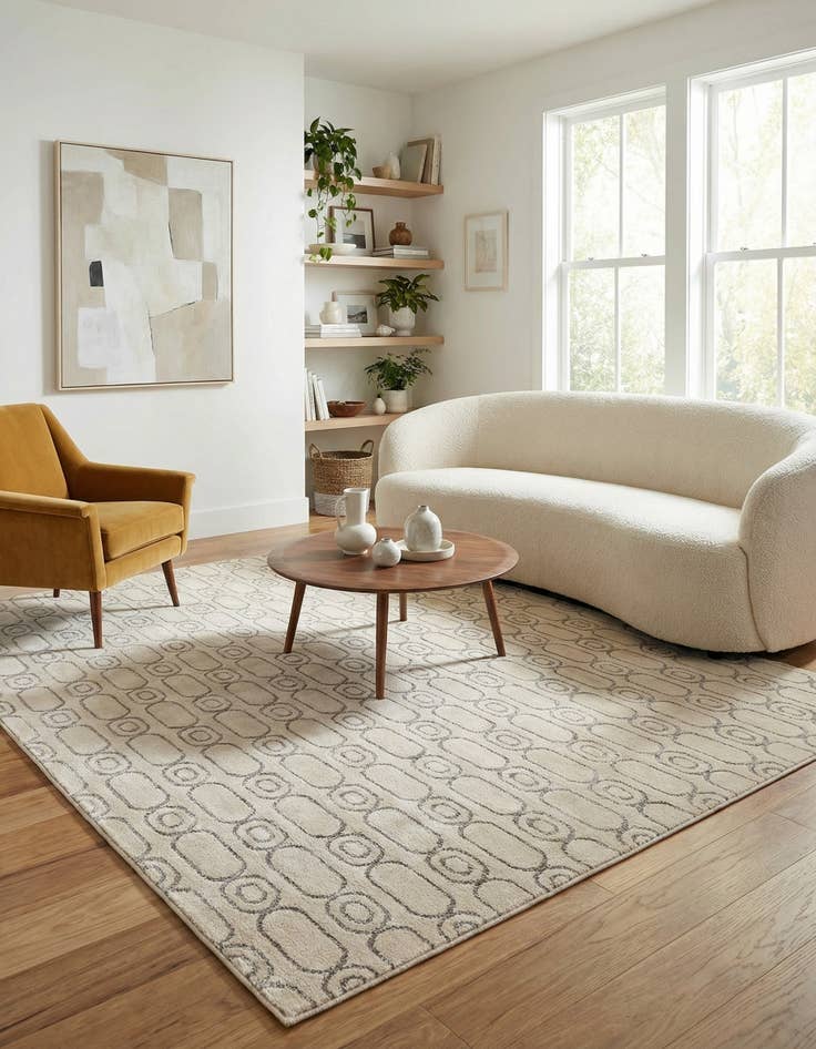 Detail image of 7' 10 x 7' 10 Vogue Geo Square Rug